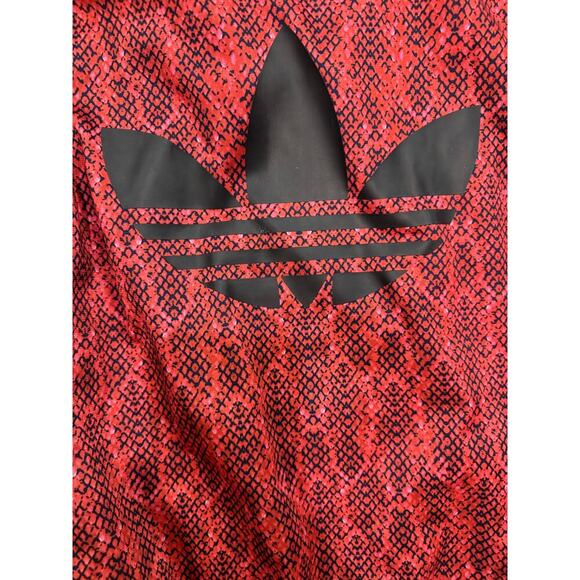 Adidas Red Snakeskin 2 Piece Jacket & Pants Sporty Active Tracksuit Set Medium - Picture 6 of 8